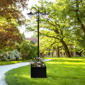 Outsunny Farol Solar de Jardín con 18 Luces Inicio GMS Shop