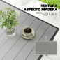 6-Person Garden Dining Table with Slatted Top and Steel Frame.