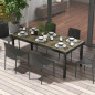 Mesa de Jardín Rectangular para 8 Personas 190cm con sillas Mesa de Jardín Rectangular para 8 Personas 190cm con sillas