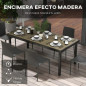 Mesa de Jardín Rectangular para 8 Personas 190cm con sillas Mesa de Jardín Rectangular para 8 Personas 190cm con sillas
