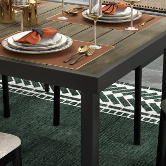 Mesa de Jardín Rectangular para 6 Personas Mesa de Comedor