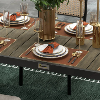 Mesa de Jardín Rectangular para 6 Personas Mesa de Comedor