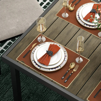 Mesa de Jardín Rectangular para 6 Personas Mesa de Comedor