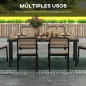 Mesa de Jardín Rectangular para 8 Personas 190cm con sillas Mesa de Jardín Rectangular para 8 Personas 190cm con sillas