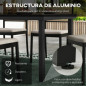 Mesa de Jardín Rectangular para 8 Personas 190cm con sillas Mesa de Jardín Rectangular para 8 Personas 190cm con sillas