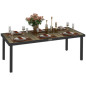 Mesa de Jardín Rectangular para 8 Personas 190cm con sillas Mesa de Jardín Rectangular para 8 Personas 190cm con sillas