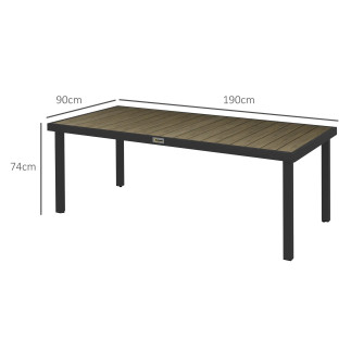Mesa de Jardín Rectangular para 6 Personas Mesa de Comedor