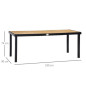 Mesa de Jardín Rectangular para 8 Personas Mesa de Comedor 190cm Mesa de Jardín Rectangular para 8 Personas Mesa de Comedor 190cm