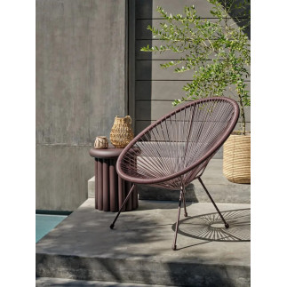 Sillón de exterior de acero y ratán sintético. 4 Colors