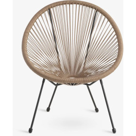 Outdoor chair in steel and synthetic rattan.4 Colors