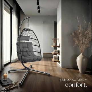 !! New Model!! Black and Dark Gray Hanging Chair Home GMS Shop