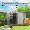 Garden Shed 277x195x192 cm in Silver and Grey Garden Shed GMS