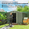 Garden Shed 277x195x192 cm in Light Green Garden Shed GMS Shop
