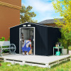 Garden Shed 277x195x192 cm in Dark Gray