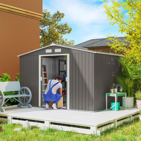 Garden Shed 277x195x192 cm in Grey