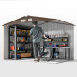 Garden Shed 277x195x192 cm in light brown / brown