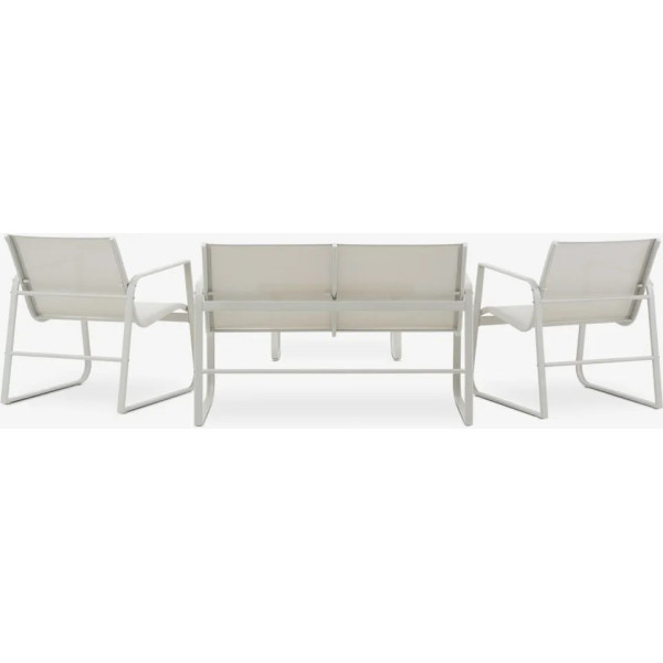 4-Seater Garden Furniture Set - Black and Beige Home GMS Shop