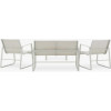 Conjunto muebles jardín 4 plazas negro y Beige Inicio GMS Shop