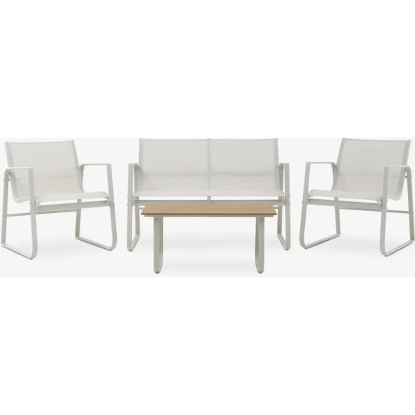 Conjunto muebles jardín 4 plazas negro y Beige Inicio GMS Shop