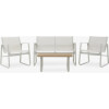 4-Seater Garden Furniture Set - Black and Beige Home GMS Shop