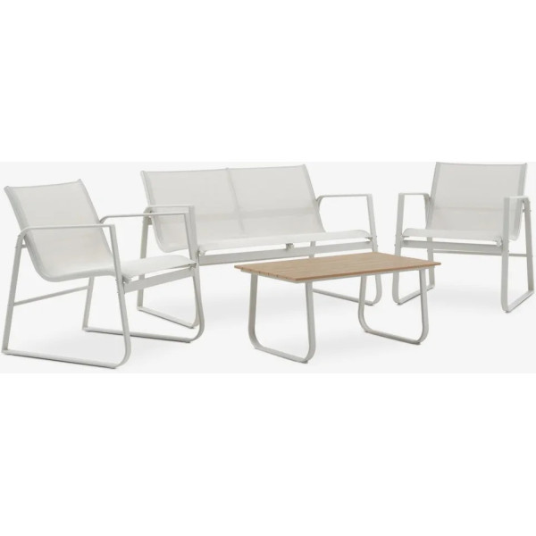 4-Seater Garden Furniture Set - Black and Beige Home GMS Shop