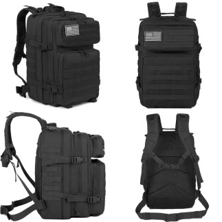 45L Outdoor Tactical Hiking Backpack Grey