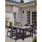 Mesa de jardín A90xL150 gris Mesa de jardín A90xL150 gris