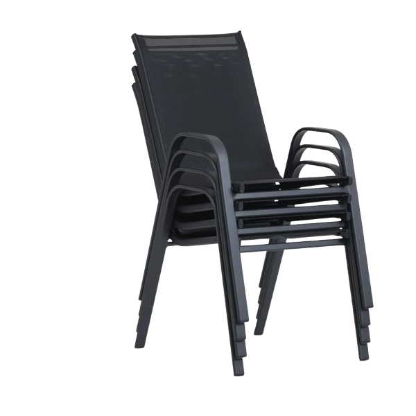 Silla de jardín de metal y textil Sillas de jardín GMS Shop