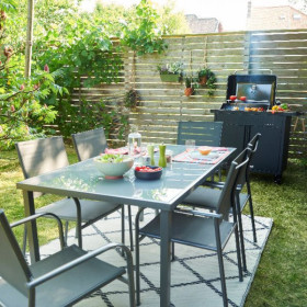 Grey Garden Table 150x90x72 cm