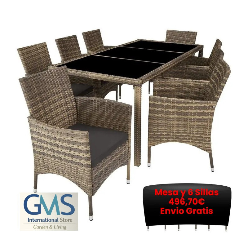 Elegant Rattan Garden Furniture Set for 8 People Home GMS Shop