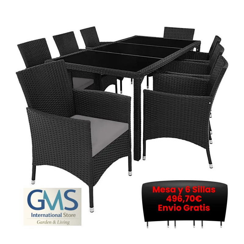 Elegant Rattan Garden Furniture Set for 8 People