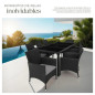 Elegant Rattan Garden Furniture Set for 8 People