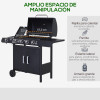 Barbacoa de Gas con 4+1 Quemadores 14,4 KW Inicio GMS Shop