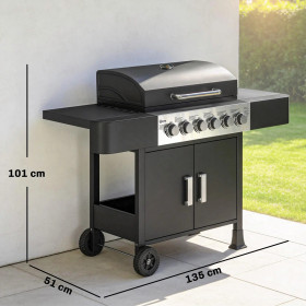 Barbacoa de Gas con 6 Quemadores Inicio GMS Shop
