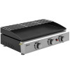 Plancha de gas con 3 Quemadores 7,5 kW Inicio GMS Shop