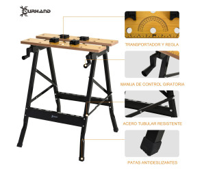 Folding Workbench – Multi Purpose Portable Work Table Home GMS