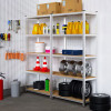 Pack of 10 Galvanized Shelving Units with 5 Shelves, 180x90x40 cmGMS20251070Metal Shelving