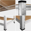 Pack of 10 Galvanized Shelving Units with 5 Shelves, 180x90x40 cmGMS20251070Metal Shelving