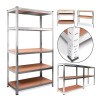 Pack of 10 Galvanized Shelving Units with 5 Shelves, 180x90x40 cmGMS20251070Metal Shelving
