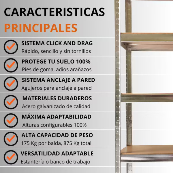 Metal Shelving Units, 180x90x40cmGMS20251061-1Metal Shelving