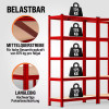 Juego de Estantería de Esquina de 3 Piezas, Rojo, azul, negro