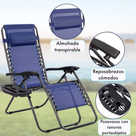 Pack 2 Tumbonas/Sillas de Exterior Plegables Inicio GMS Shop