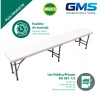 2-Pack Solid Folding Benches 180x30x43cm, Seats 6 People Garden