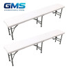 Mesa Plegable de Resina 180x70x74 cm - Blanco Muebles de jardín