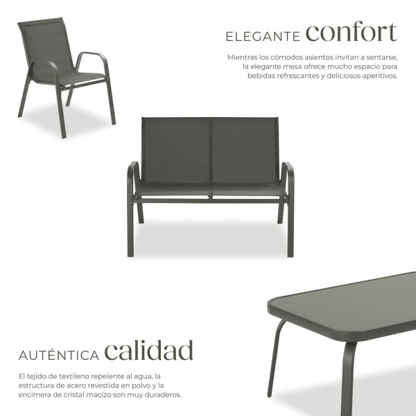 NORA Garden Set Anthracite Garden Furniture Sets GMS Shop