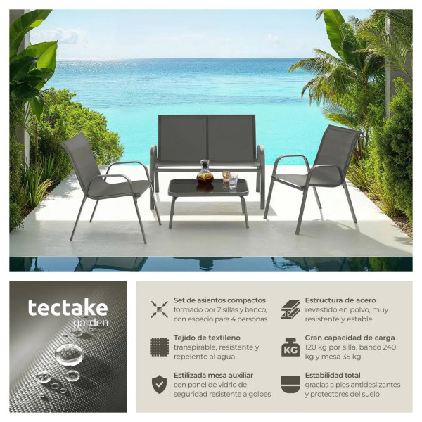 NORA Garden Set Anthracite Garden Furniture Sets GMS Shop