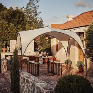 CARPA BÓVEDA LUCCA - Pérgola redondeada de acero 3,7x3,7m