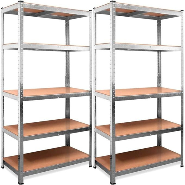 Metal Shelving Units, Set of 2, 180x90x40cm20251061Metal Shelving