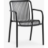 Black Table (Ø60) + 2 Black Chairs Garden Furniture Sets GMS