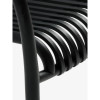 Black Table (Ø60) + 2 Black Chairs Garden Furniture Sets GMS